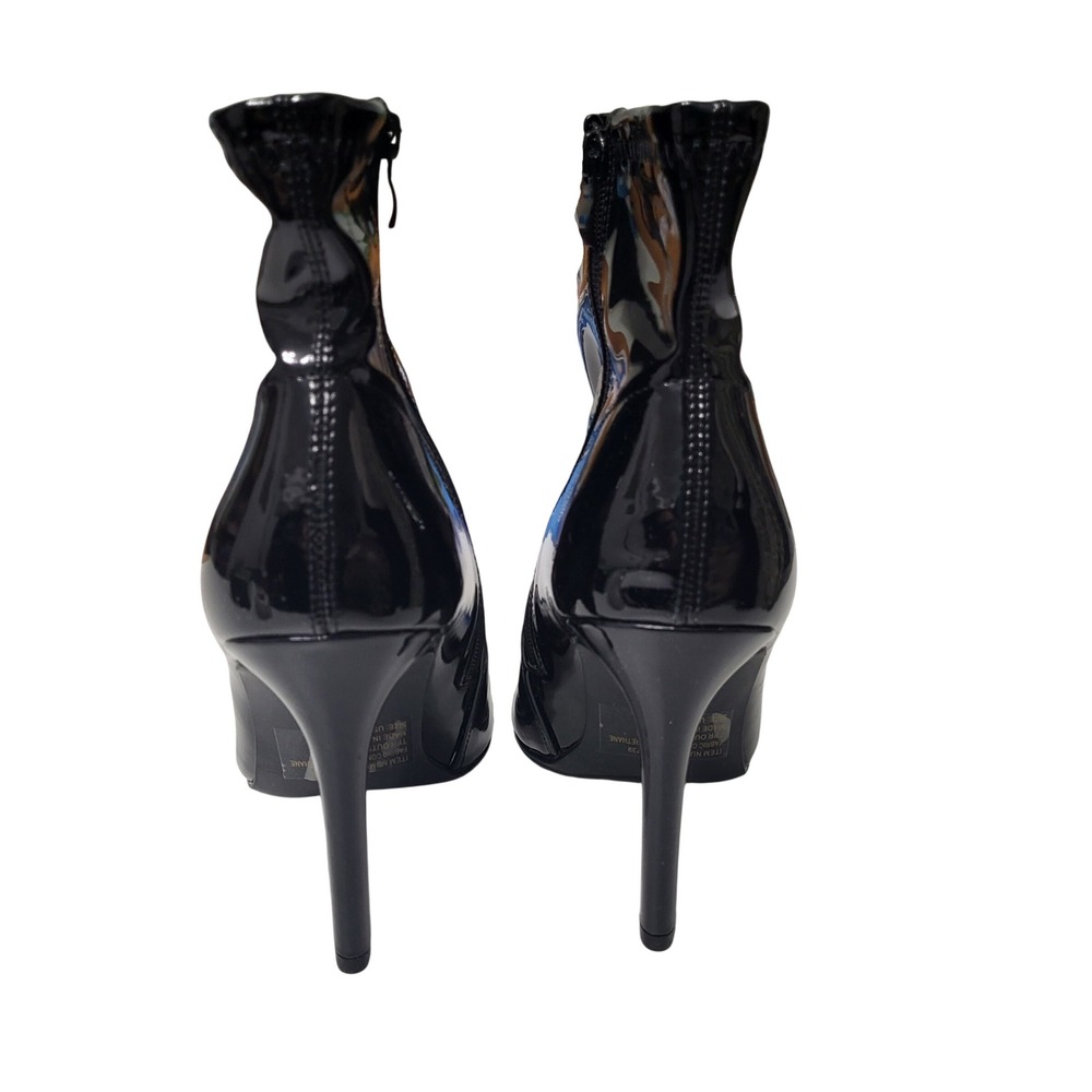 Torrid Black Patent Faux Leather Stiletto Ankle Boots 8.5 WW 18438739 - Picture 4 of 7